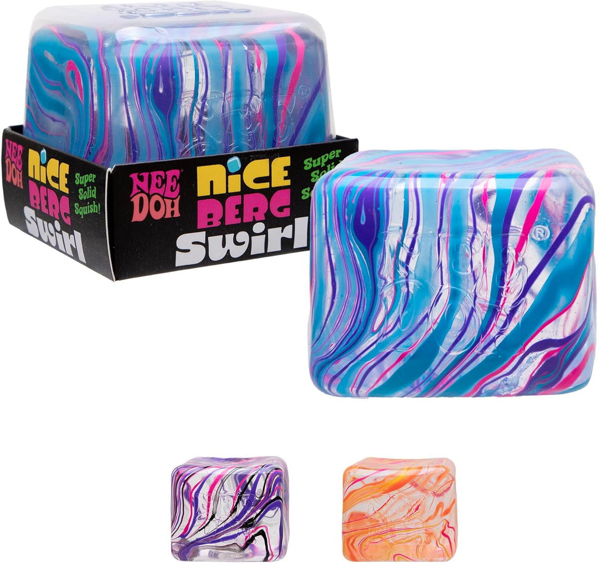 Schylling NeeDoh Swirl Nice Berg – Jumbo Squishy Squeezy Fun – Farben können variieren