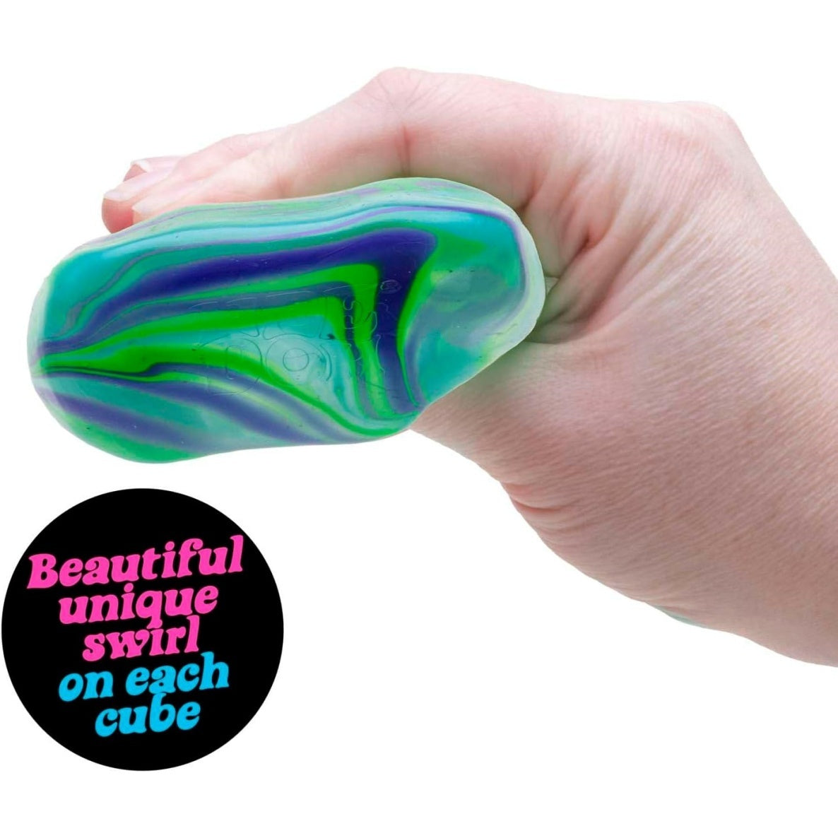 NeeDoh Nice Cube Swirl – Solid Squish – Sortiert