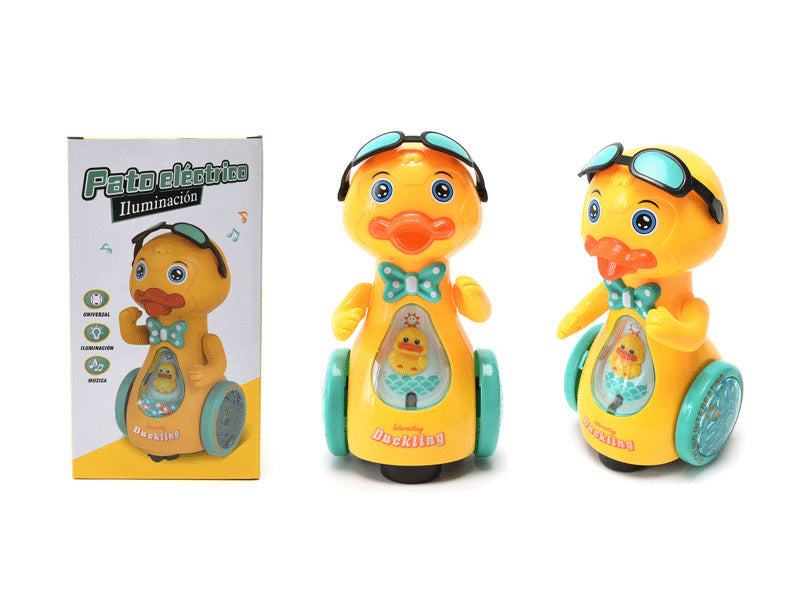 B/O Duck – Batteriebetriebenes wandelndes Entenspielzeug mit Dampfeffekt, Musik und Lichtern
