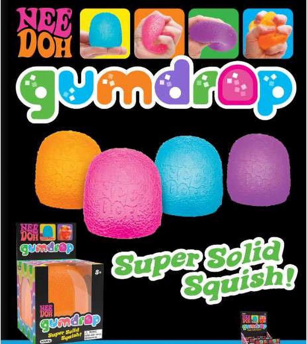 Schylling NeeDoh Gumdrop Texturiertes sensorisches Zappelspielzeug, Farben können variieren (3er-Pack)