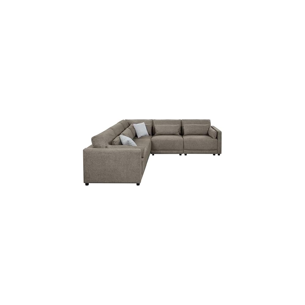 Rylie Modular - Wedge with 3 Pillows in Gray