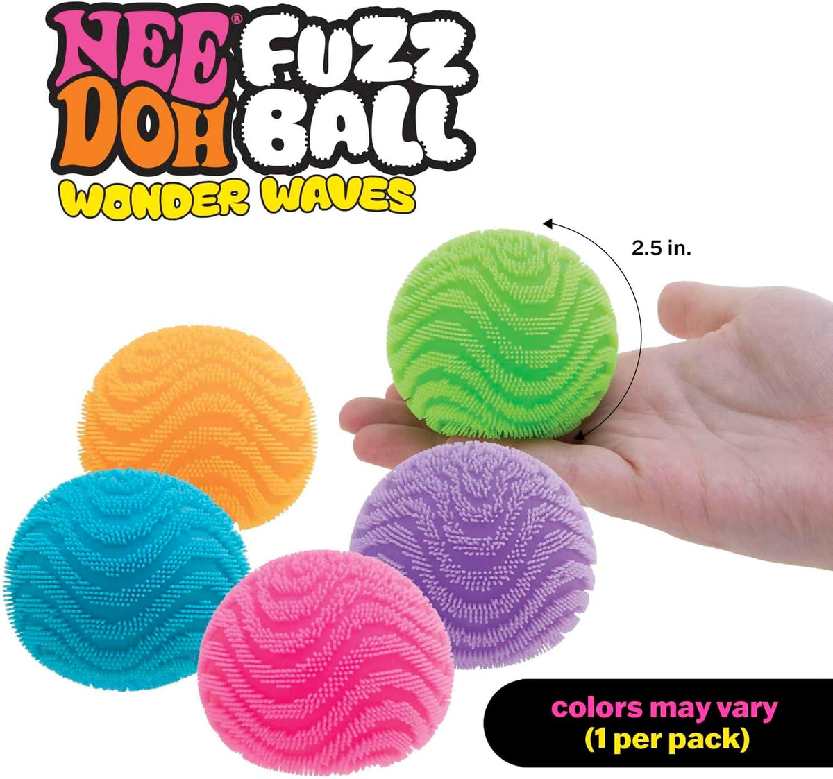 NeeDoh Fuzz Ball – Einer pro Packung (Wonder Waves)