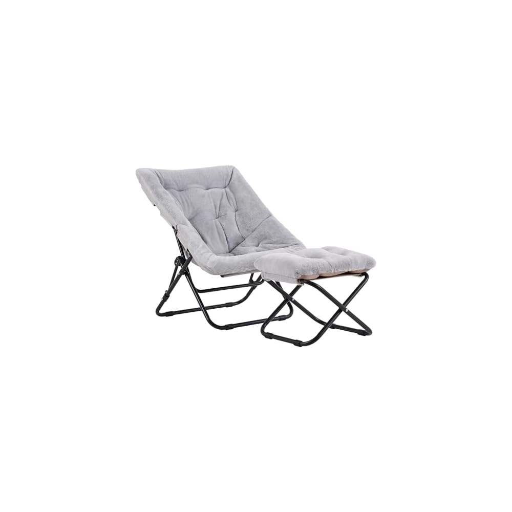 Comfy Folding Saucer Chair for Adults, Moon Chair, Pink