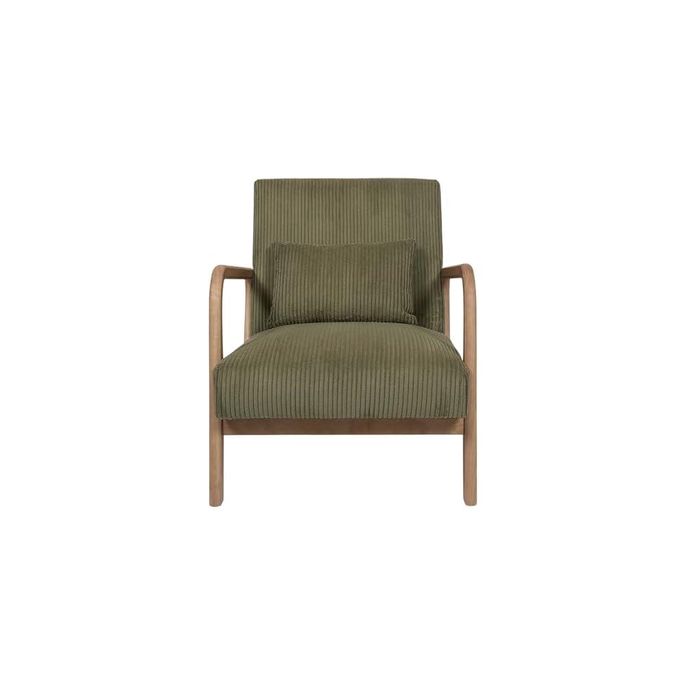 HD0531 Modern Living Room Chair in Green Velvet Ergonomic Design for Optimal Comfort Ideal for Relaxing and Reading 64.5 x 75 x 83 cm Green Colour