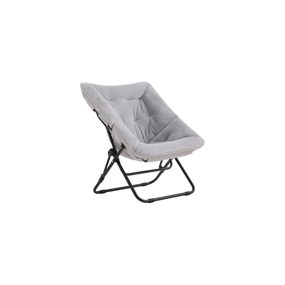 Comfy Folding Saucer Chair for Adults, Moon Chair, Pink