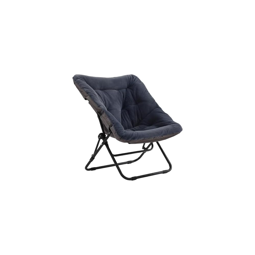 Comfy Folding Saucer Chair for Adults, Moon Chair, Pink