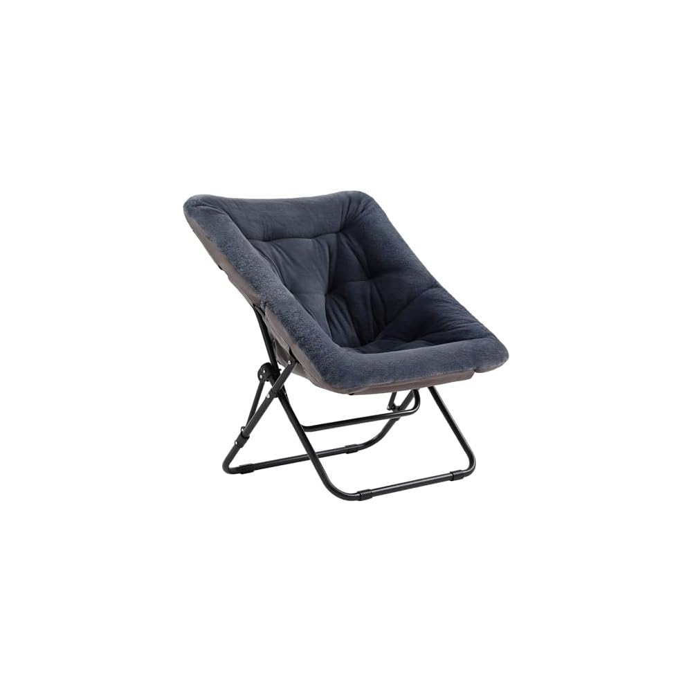Comfy Folding Saucer Chair for Adults, Moon Chair, Pink