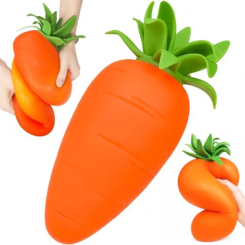 Jumbo Carrot Squishy Großes sensorisches Zappelspielzeug aus TPR