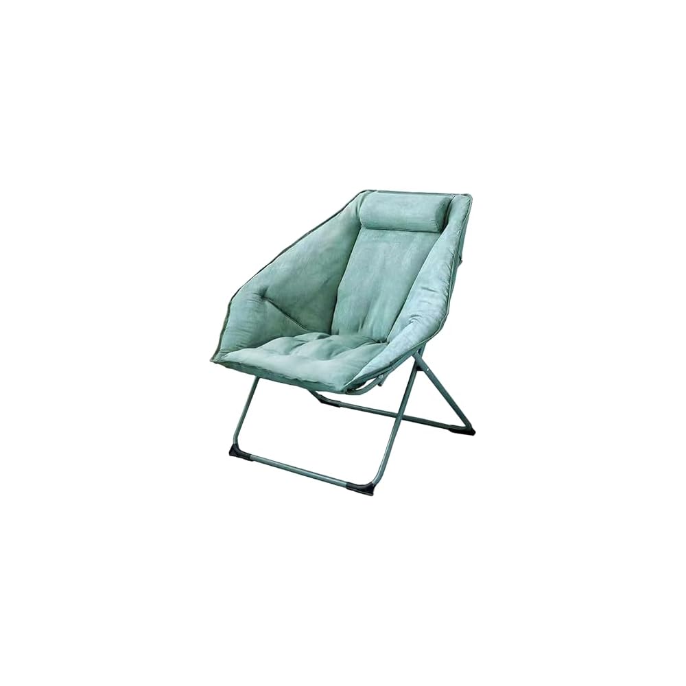 Hexagon Foldable Living Room Chair, Saucer Chair for Adults, Comfy Bedroom Lounge Chair, Moon Chair, Lazy Folding Chair for Dorm Rooms(Chair-Blue)