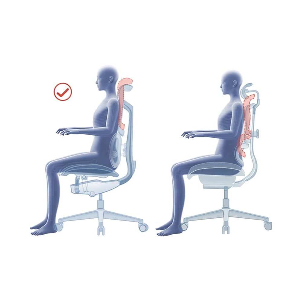 Ergonomischer Netz-Bürostuhl, Chefsessel für das Homeoffice, mit Lordosenstütze, Rückenlehne (E)