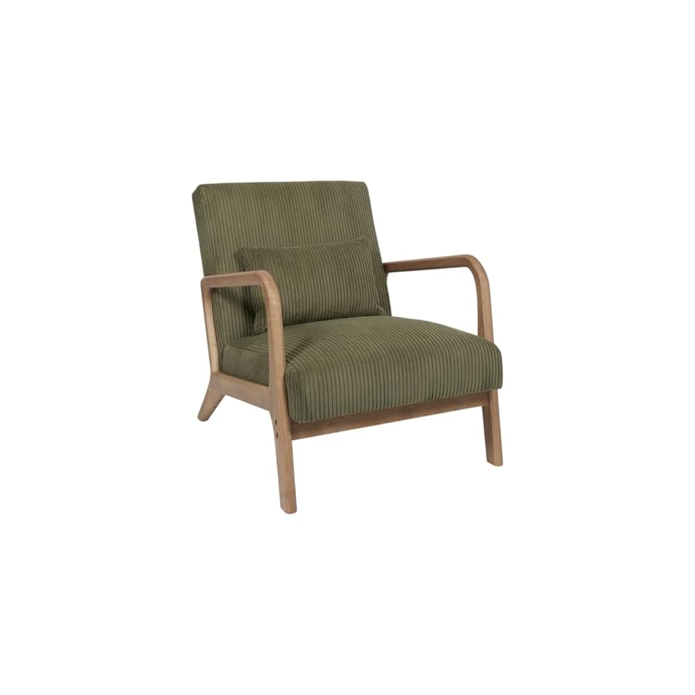 HD0531 Modern Living Room Chair in Green Velvet Ergonomic Design for Optimal Comfort Ideal for Relaxing and Reading 64.5 x 75 x 83 cm Green Colour