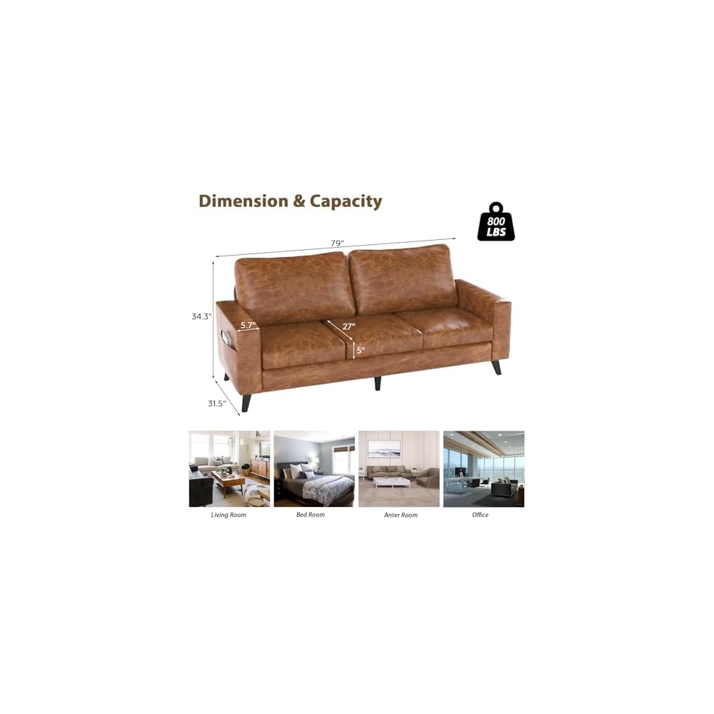 79 Inch Sofa Couch for Living Room, Small Couches