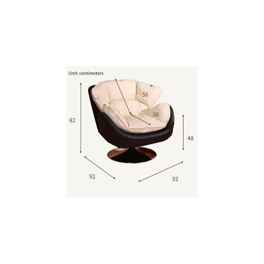 Lounge Chair Nordic Style Modern Comfy Beanbag Rocking Sofa Leisure 360° Swivel Single Accent Recliner Italian Minimalism Modern Minimalist Single Recliner for Living Balcony Bedroom Whiskey Bar