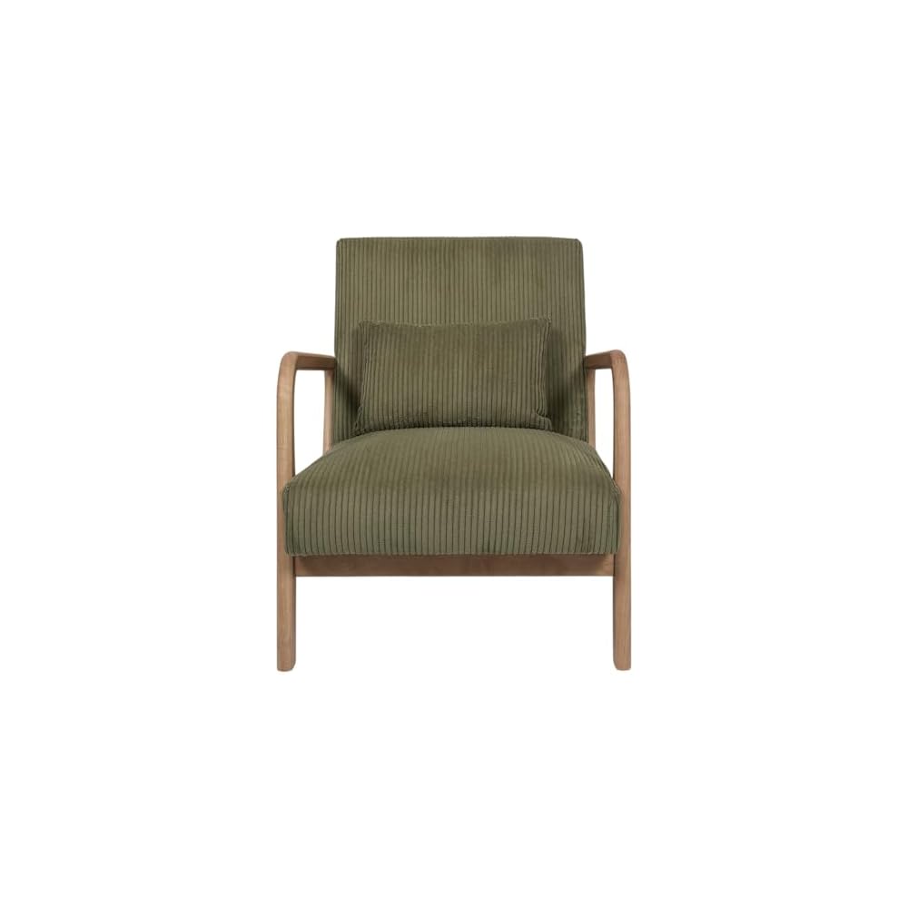 HD0531 Modern Living Room Chair in Green Velvet Ergonomic Design for Optimal Comfort Ideal for Relaxing and Reading 64.5 x 75 x 83 cm Green Colour