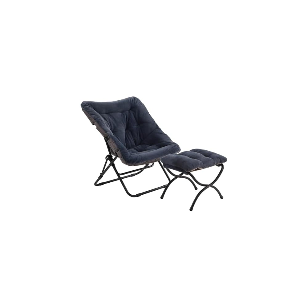 Comfy Folding Saucer Chair for Adults, Moon Chair, Pink