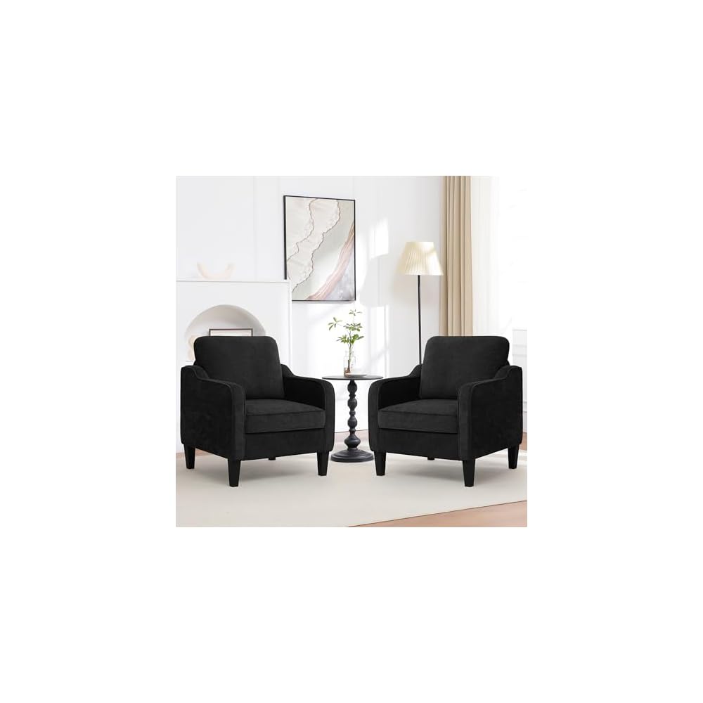 Akzentstuhl für das Wohnzimmer, Mid-Century moderner Lesesessel für das Schlafzimmer, gepolsterter Armlehnstuhl mit Seitentaschen, bequemer Einzelsessel für Büro, Wohnung, kleines Zimmer, Hellbraun