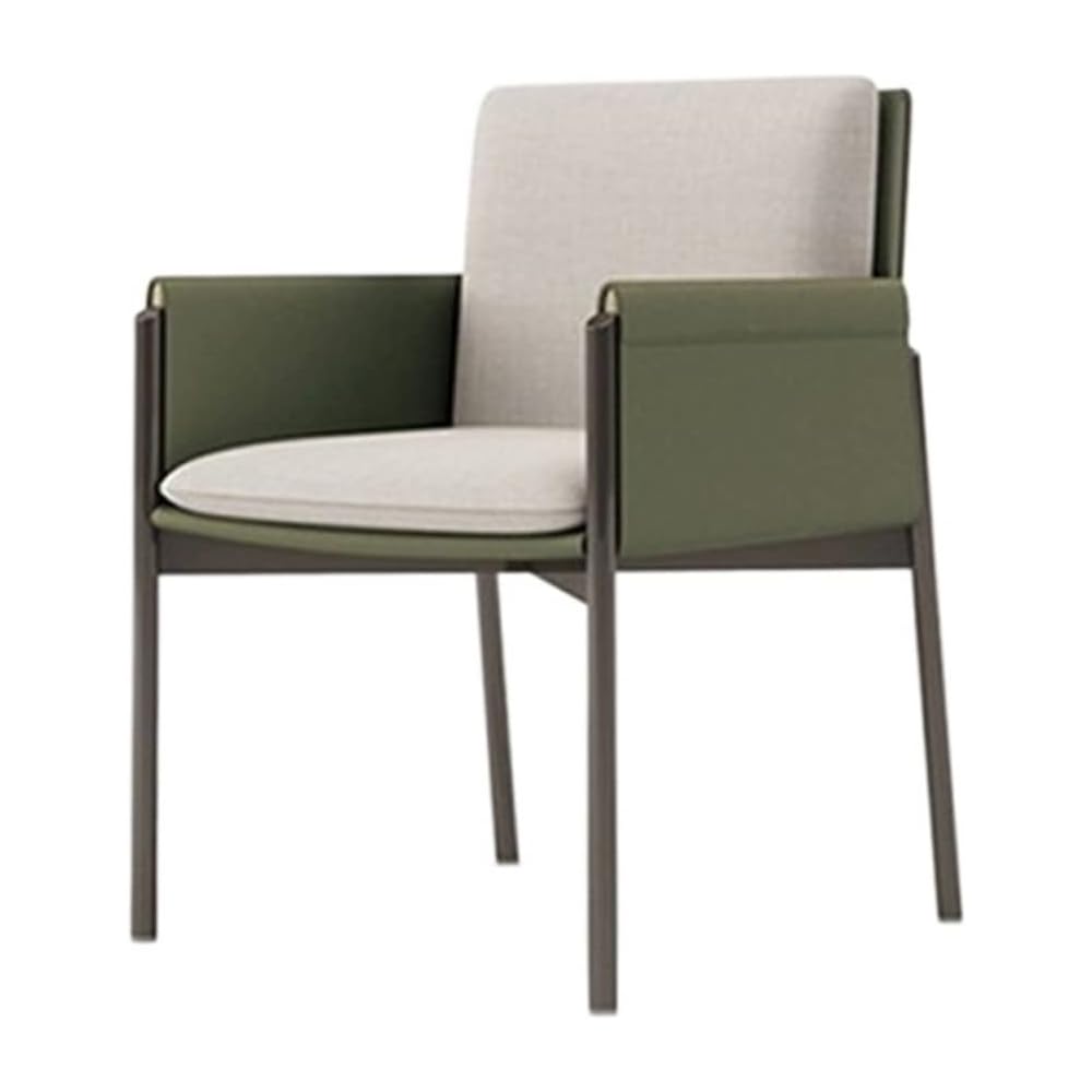 Adjustable Office Computer Chair with Armrest Leather Back Living Room Chairs Sofa Armchairs Dining Chair Home Furniture(Green)