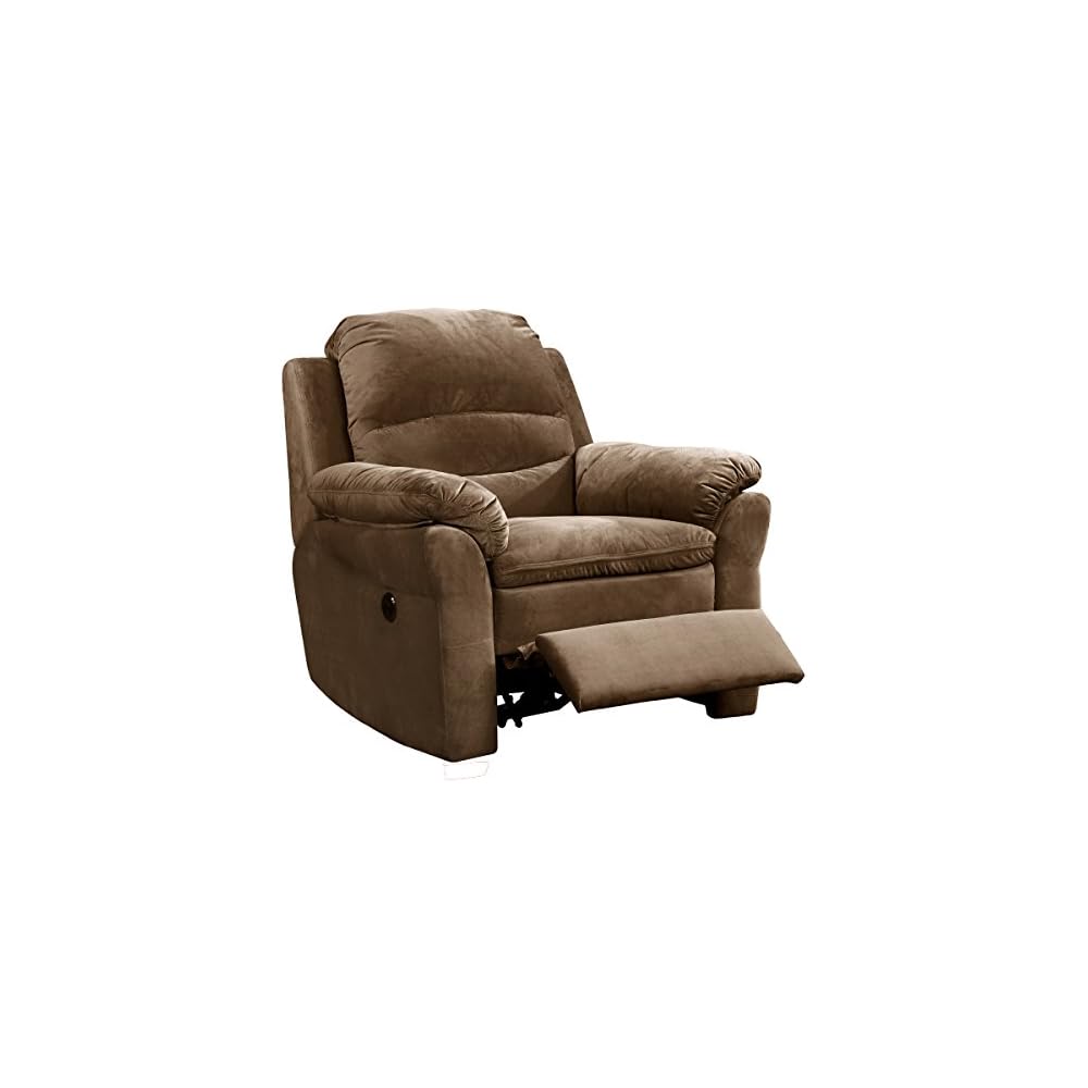 Felix Collection Moderner elektrischer Relaxsessel mit USB-Ladeanschluss und sanfter Lendenwirbel-Massagefunktion für Wohnzimmer, Heimkino oder Schlafzimmer, Lohbraun