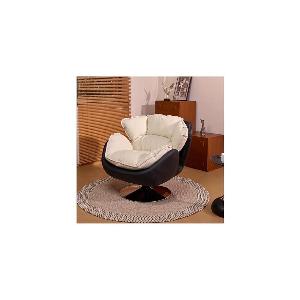 Nordischer Lounge-Sessel, moderner, bequemer Beanbag-Schaukelstuhl, 360° drehbarer Einzelsessel, italienischer Minimalismus, moderner minimalistischer Einzelsessel für Wohnzimmer, Balkon, Schlafzimmer oder Whiskey-Bar