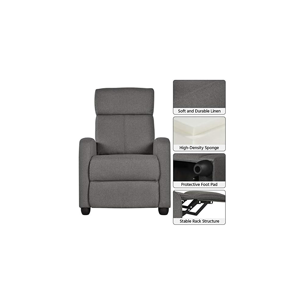 Moderner Einzel-Relaxsessel aus Stoff, Heimkinosessel für das Wohnzimmer