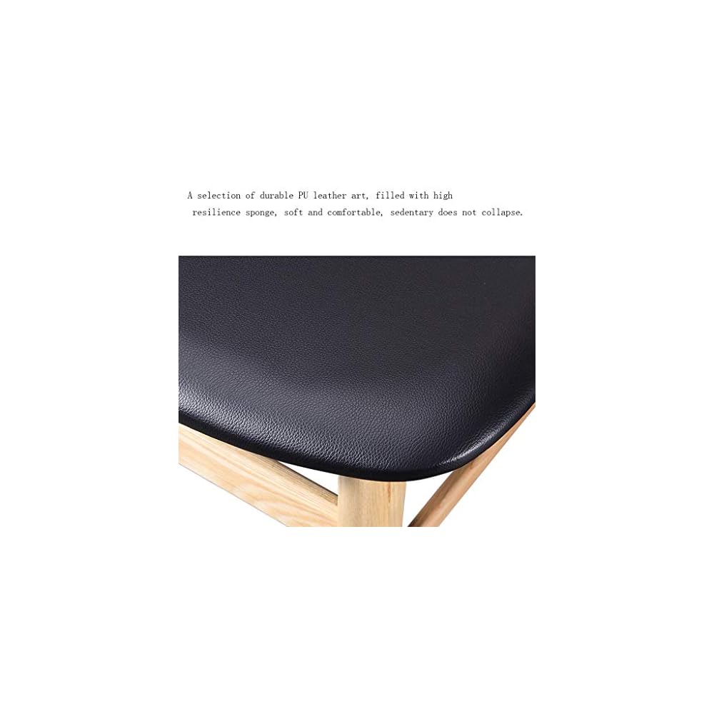 Balcony Chair Solid Wood Backrest Chair Home Leisure Study Chair Bearing Weight 130kg (Color : Wood Color Size : 46 48 75CM)