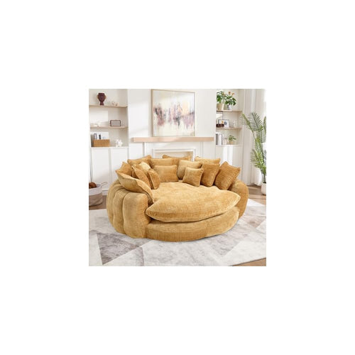 81'' Cloud-Sofas für das Wohnzimmer, rundes Schlafsofa mit 14 Kissen