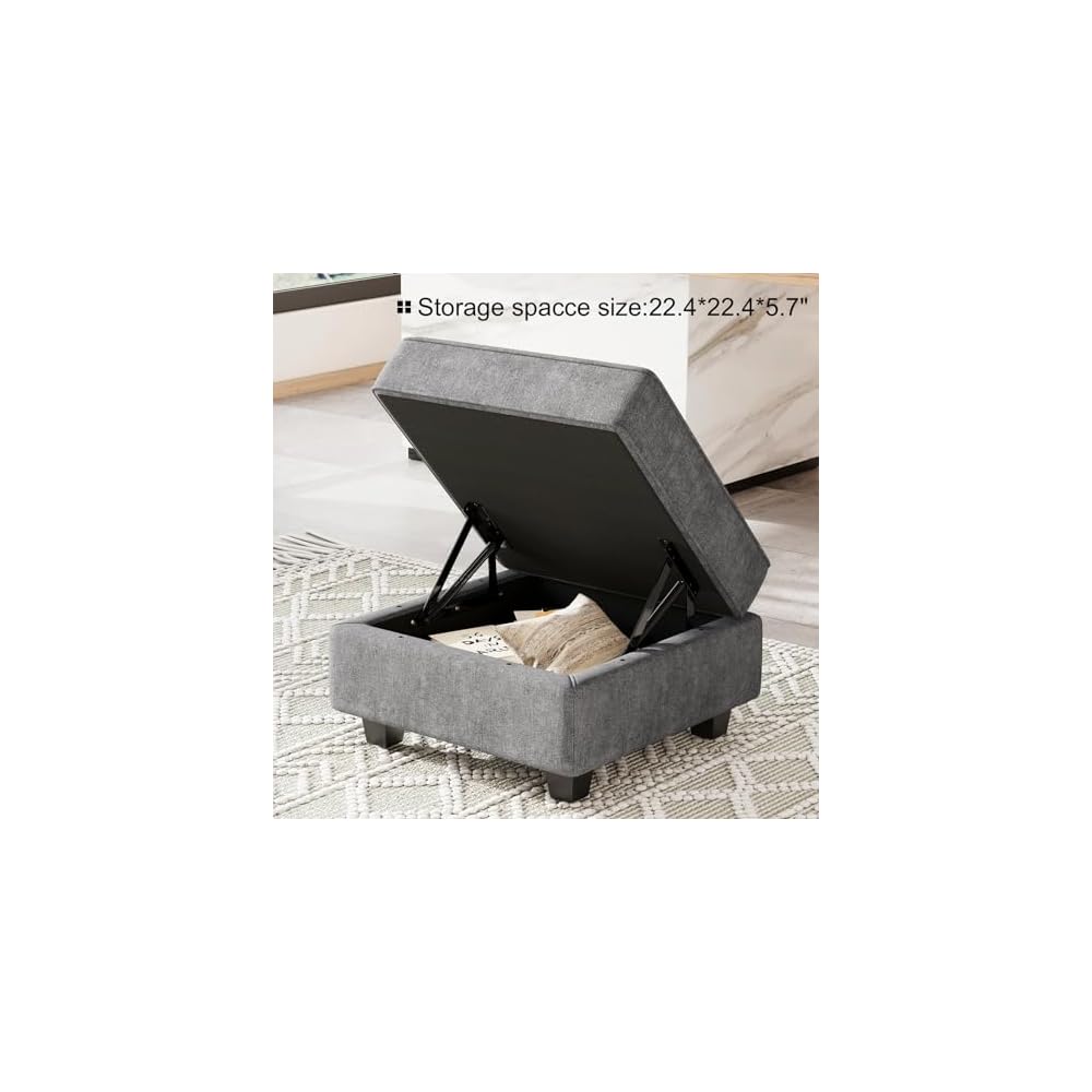Terry modulares Ecksofa, Mittelteil, freie Konfiguration, dunkelgrau