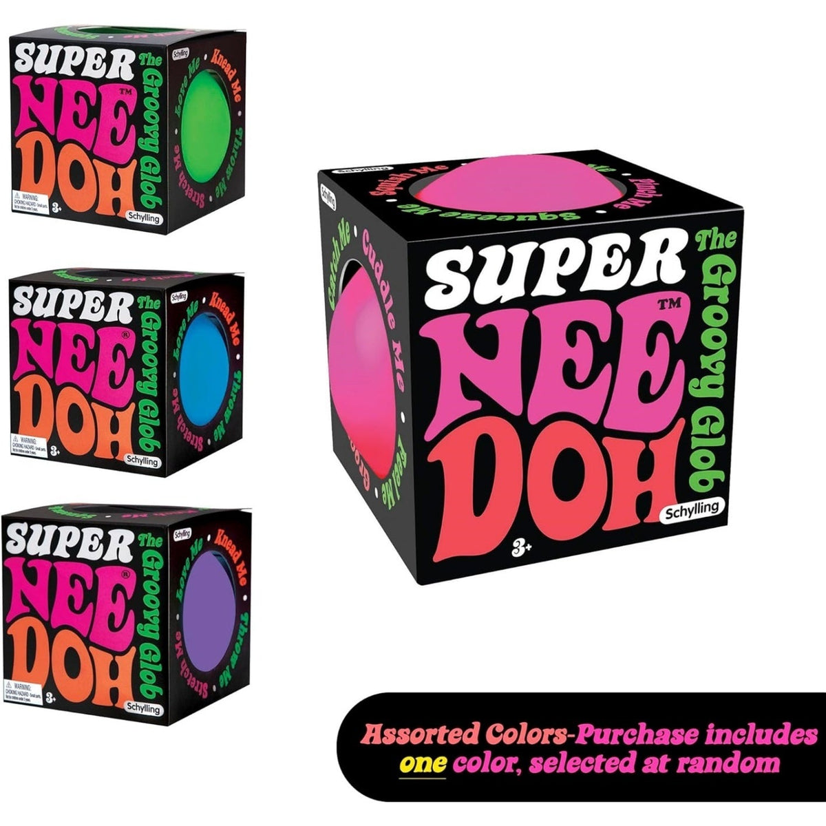 Super NeeDoh – Jumbo-Stressball – 4,5 Zoll – sortiert
