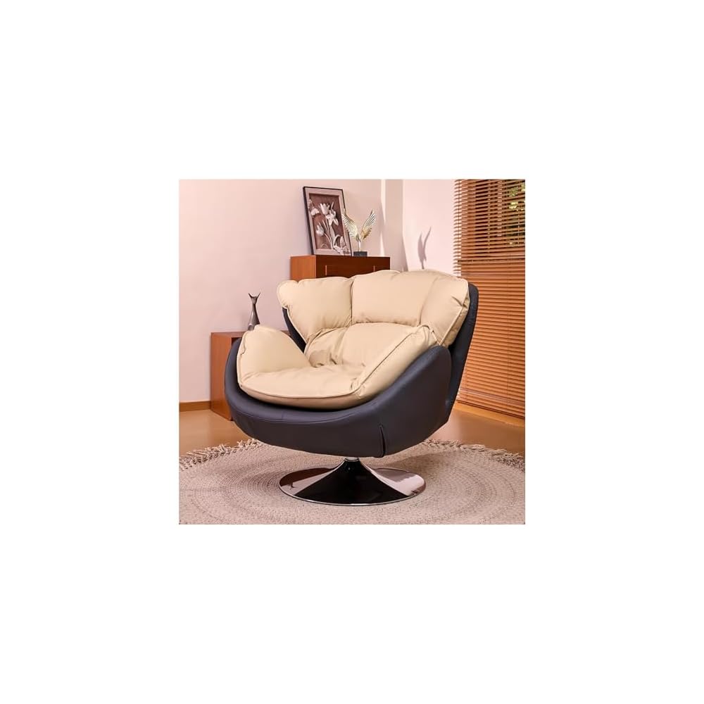 Lounge Chair Nordic Style Modern Comfy Beanbag Rocking Sofa Leisure 360° Swivel Single Accent Recliner Italian Minimalism Modern Minimalist Single Recliner for Living Balcony Bedroom Whiskey Bar