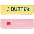 Langsam aufsteigendes Squishy-Spielzeugset zum Stressabbau mit Erdbeeren und Butter, 2er-Pack