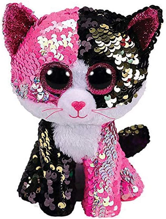 TY Malibu Cat Flippable Plush Toy – Wende-Pailletten-Katzenstofftier