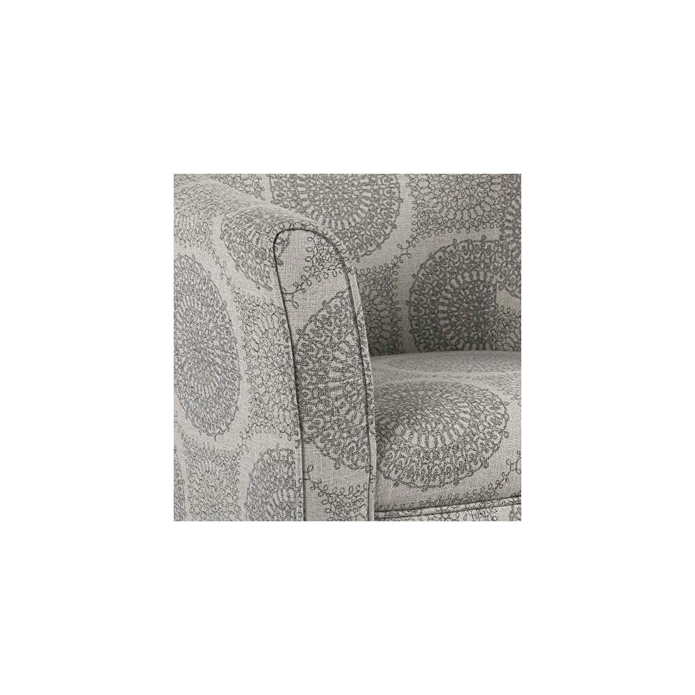 Loungesessel – Graues Medaillon-Muster