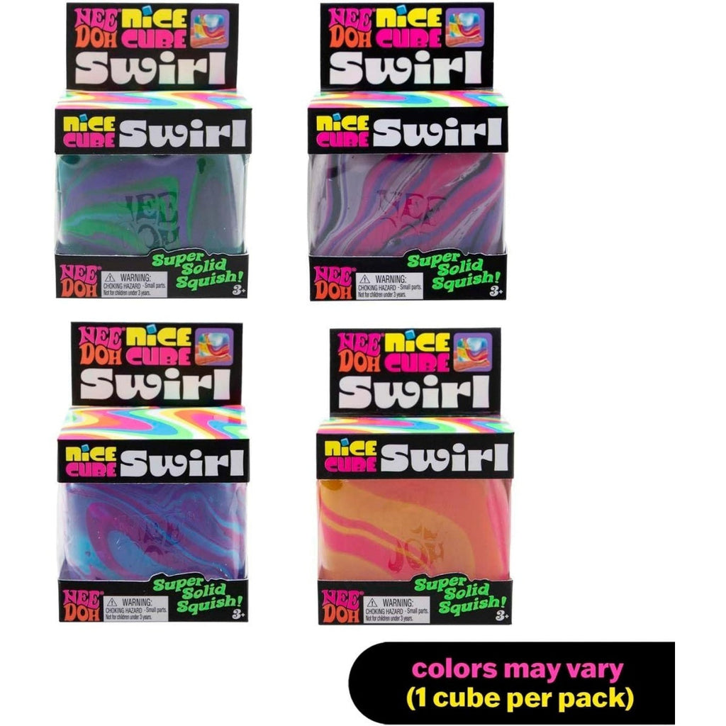 NeeDoh Nice Cube Swirl – Solid Squish – Sortiert