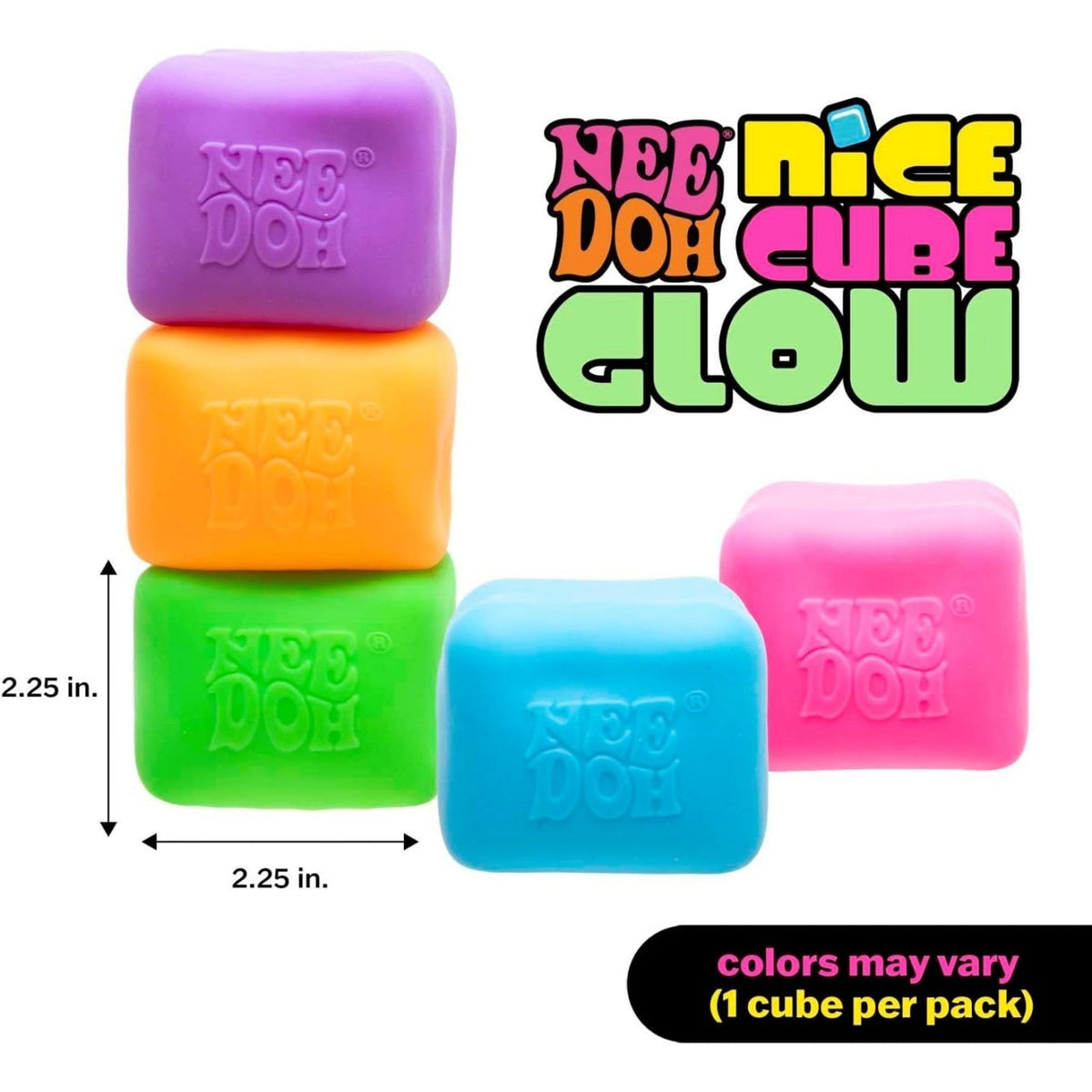 NeeDoh Nice Cube Glow – Leuchtet im Dunkeln – Sortiert