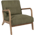 HD0531 Modern Living Room Chair in Green Velvet Ergonomic Design for Optimal Comfort Ideal for Relaxing and Reading 64.5 x 75 x 83 cm Green Colour