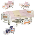 10 Function Electric Medical Beds with Lateral Tilting, Full Electric Hospital Beds for Home use with Air Cushion, IV Pole, Quiet Wheels, Up to 530 LBS