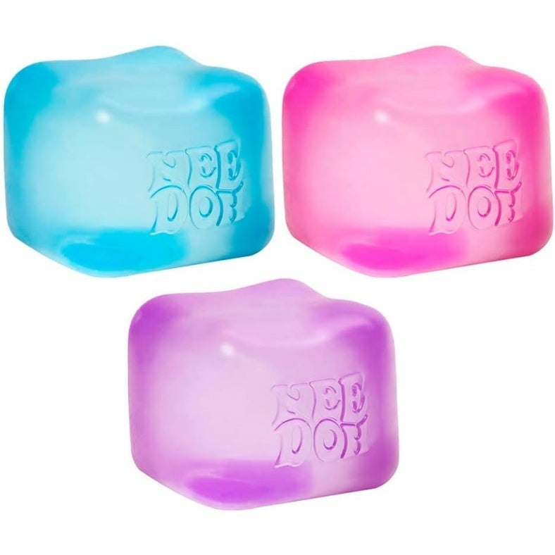 NeeDoh Nice Cube – Solid Squish – 3er-Pack (sortiert)