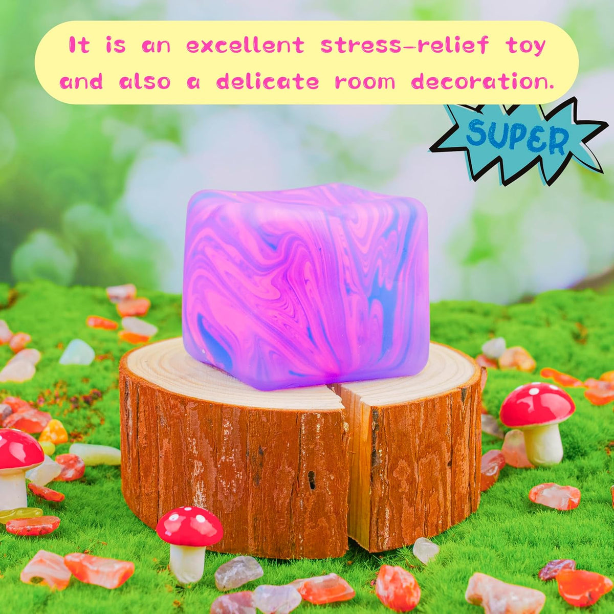 NeeDoh Nice Cube – Solid Squish – Pink & Blau