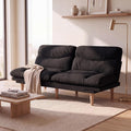 Futon Sofa Bed, 66'' Loveseat with Adjustable Armrest & Backrest