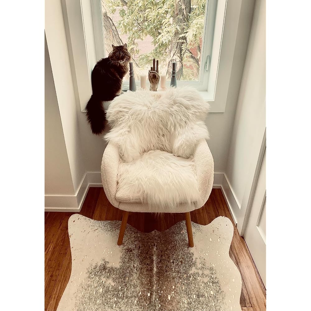 Take a Seat Charlotte Wingback Sherpa Accent Armchair 25.25" - Boho Transitional Boucle Lounge Chair for Office, Den, Living Room, Sherpa Cream