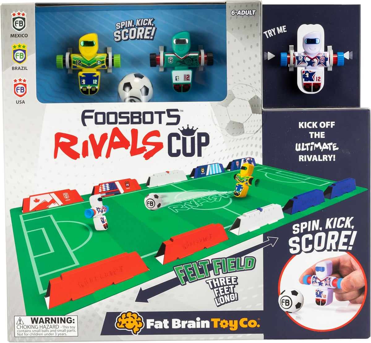 Fat Brain Toys Foosbots Rivals Cup Internationales Fußballspiel