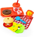 Fat Brain Toys Pretendables Burger & Fries Holz-Rollenspiel-Essensset