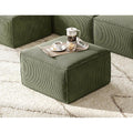 Modulares Polsterhocker-Element, bequemer, rahmenloser Cord-Hocker für Wohnzimmer-Sofas, keine Montage erforderlich, Grün