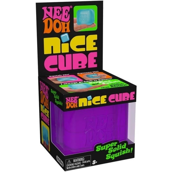 NeeDoh Nice Cube – Solid Squish – 3er-Pack (sortiert)