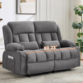 Verstellbares Zweisitzer-Sofa für das Wohnzimmer, ergonomische Rückenlehne mit Getränkehaltern & Seitentaschen