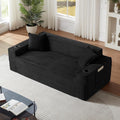 Cloud Loveseat, rahmenloses Sofa in der Box mit Getränkehaltern, modernes Cord-Sofa für das Wohnzimmer, 3-Sitzer-Couch aus hochdichtem Schaumstoff mit Kissen, keine Montage erforderlich
