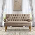 Celino Loveseat Sofa for Living Room - Couch in a Box, Linen, Brown