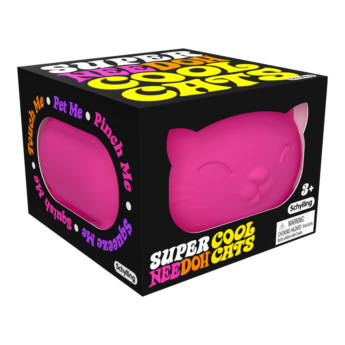 Nee Doh Super Cool Cats 4,5 Zoll Squish Ball Zappelspielzeug – Wählen Sie Ihre Farbe