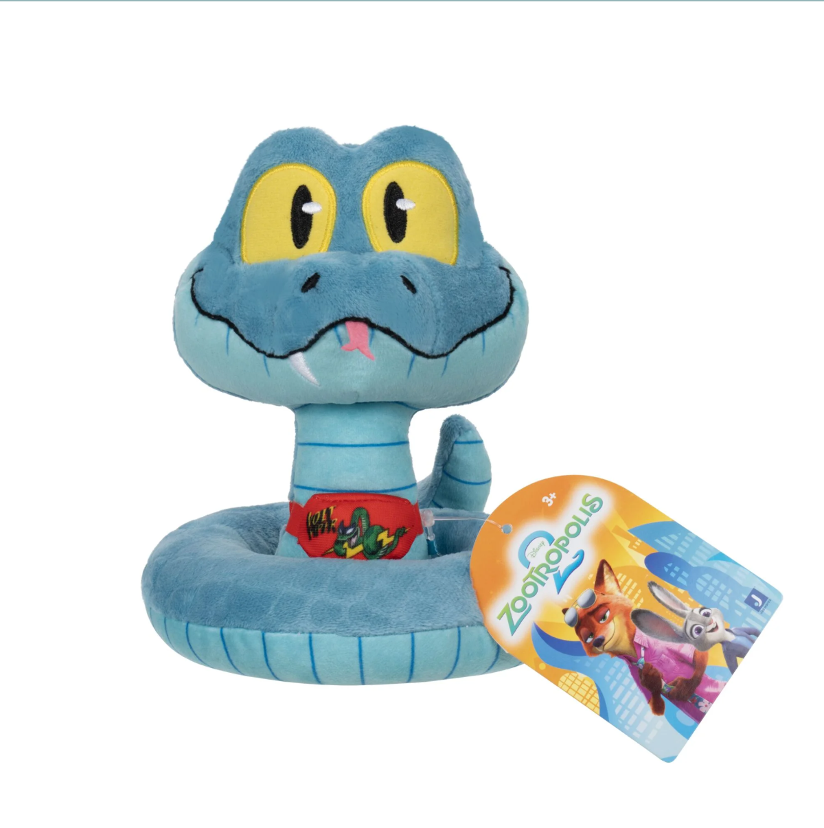 Disney Zootopia Gary Snake 6-Zoll-Plüschtier – Weicher Plüschcharakter für Kinder und Sammler