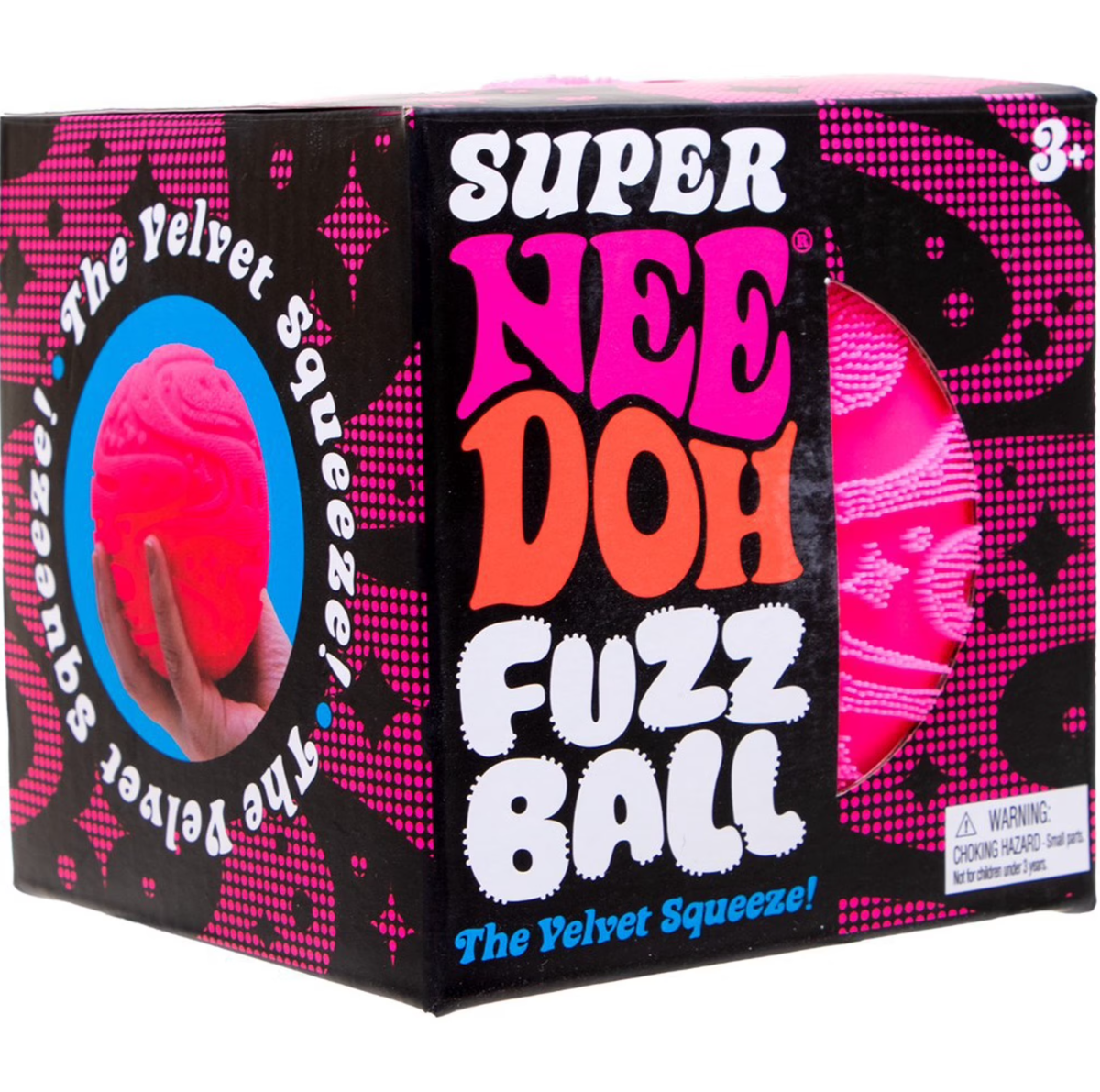 Schylling Super NeeDoh Fuzz Ball Sensorisches Zappelspielzeug 4 Zoll 1 ZUFÄLLIGE Farbe